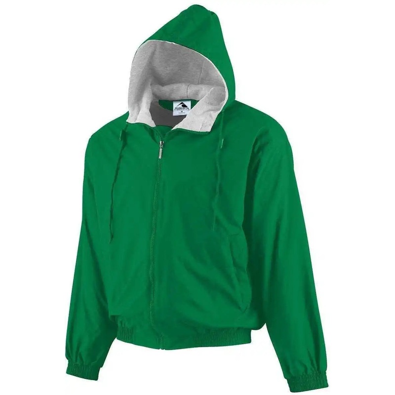 Augusta 3280 Hooded Taffeta Jacket/Fleece Lined – Green