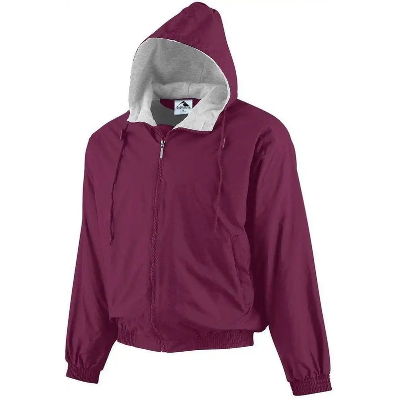 Augusta 3280 Hooded Taffeta Jacket/Fleece Lined – Maroon