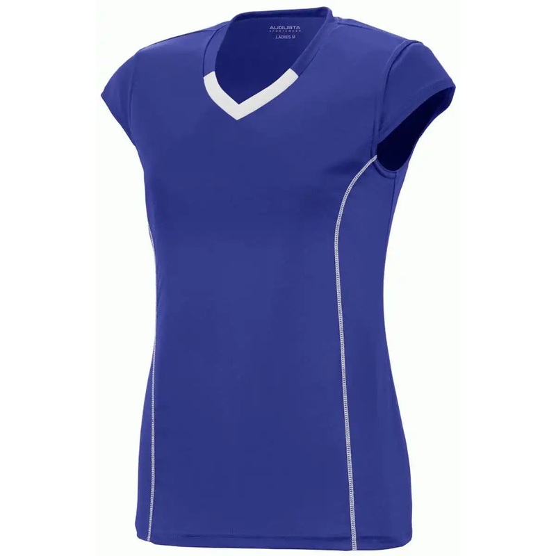 Augusta 1218 Ladies Blash Jersey – Purple White
