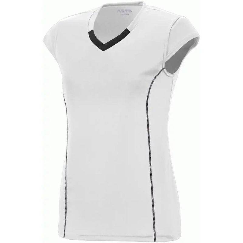 Augusta 1218 Ladies Blash Jersey – White Black