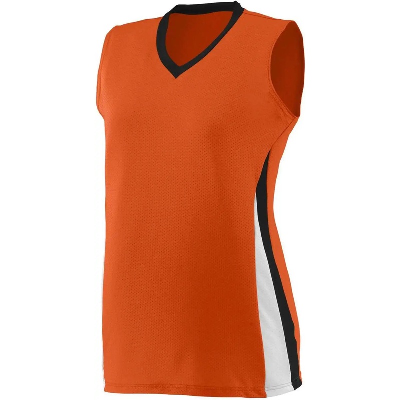 Augusta 1356 Girls Tornado Jersey – Orange Black White