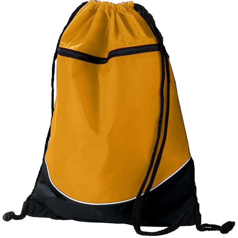 Augusta 1920 Tri-Color Drawstring Backpack – Gold Black White
