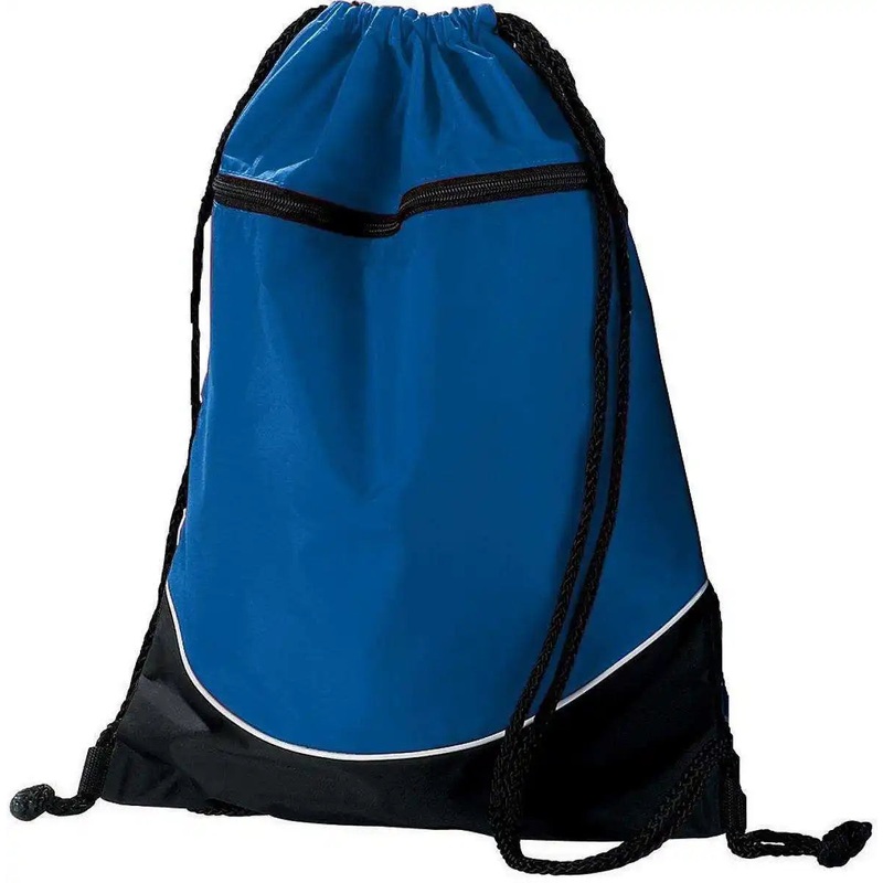Augusta 1920 Tri-Color Drawstring Backpack – Royal Black White