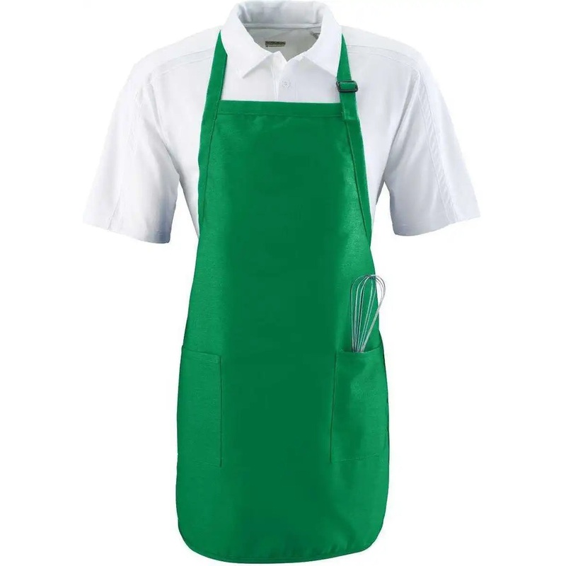 Augusta 4350 Full Length Apron with Pockets – Green