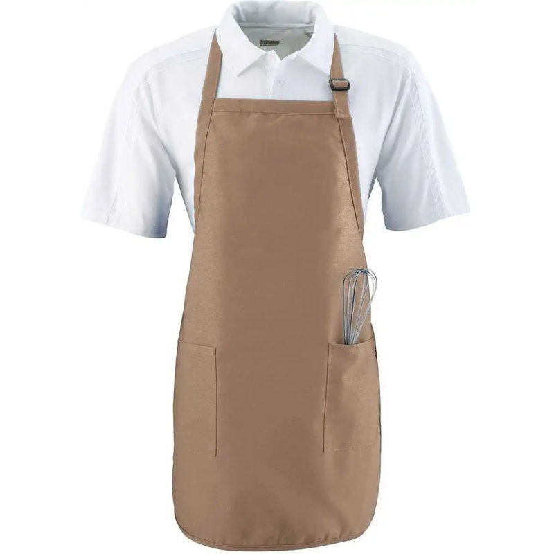 Augusta 4350 Full Length Apron with Pockets – Khaki