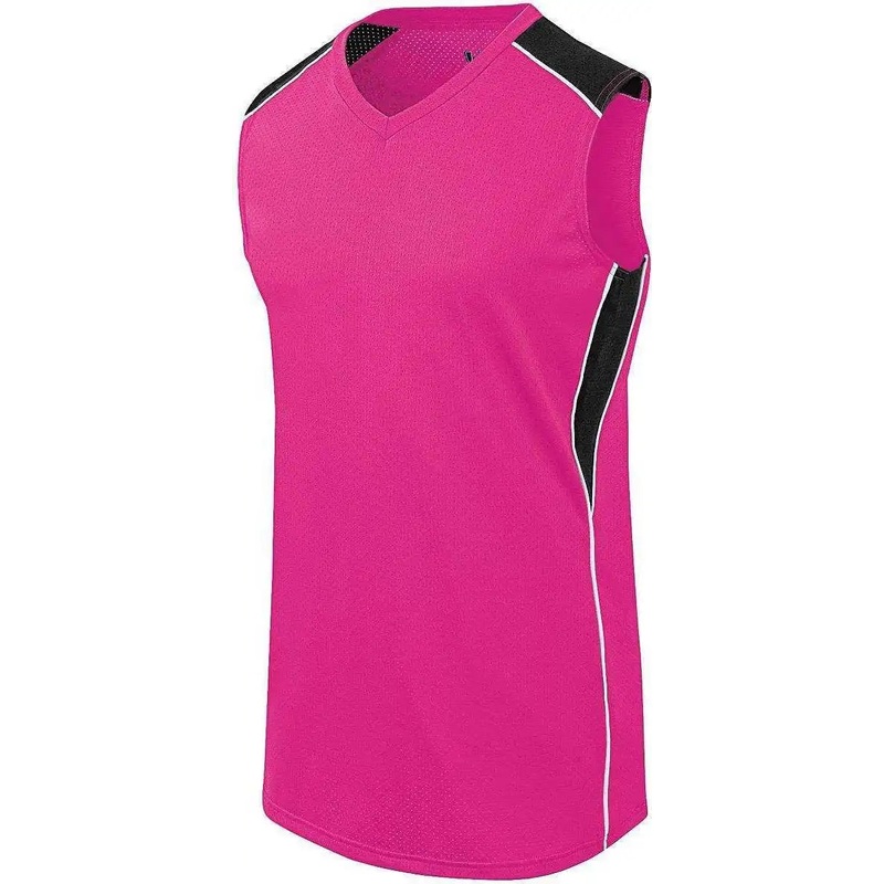 High Five 312163 Girls Dynamite Jersey  – Raspberry Black White