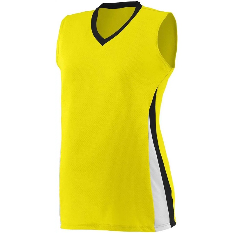 Augusta 1355 Ladies Tornado Jersey – Power Yellow Black White