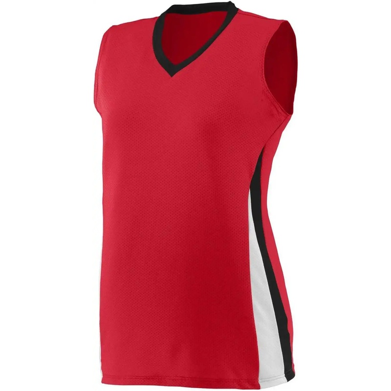 Augusta 1355 Ladies Tornado Jersey – Red Black White