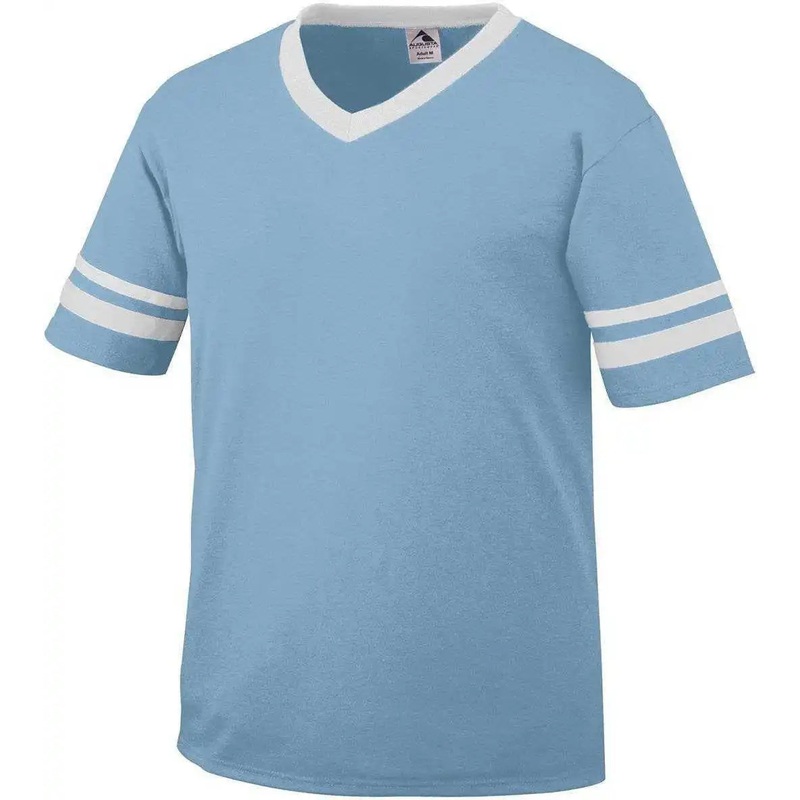 Augusta 360 Sleeve Stripe Jersey – Light Blue White