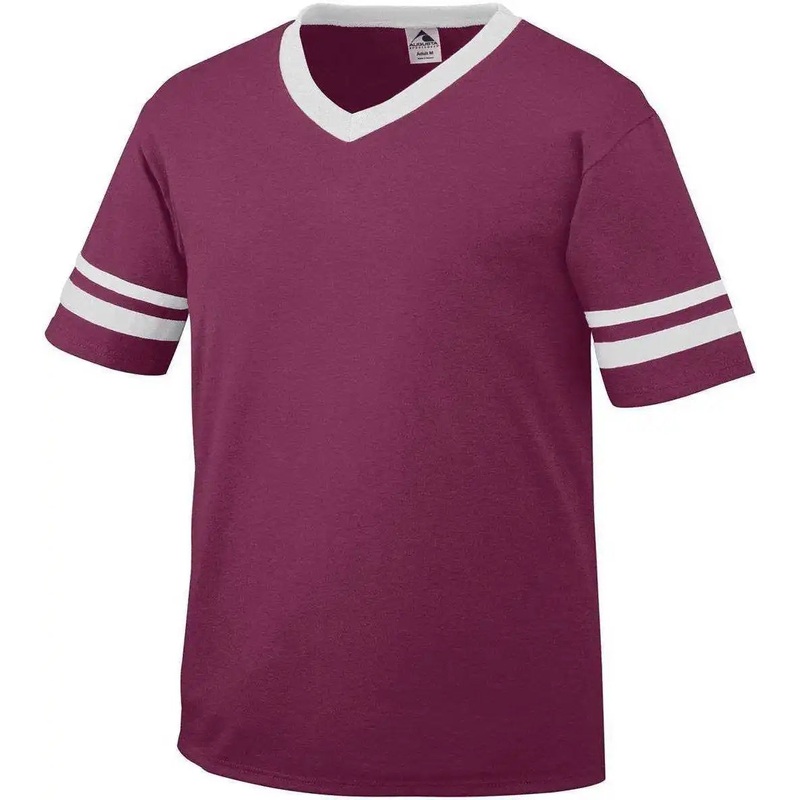 Augusta 360 Sleeve Stripe Jersey – Maroon White