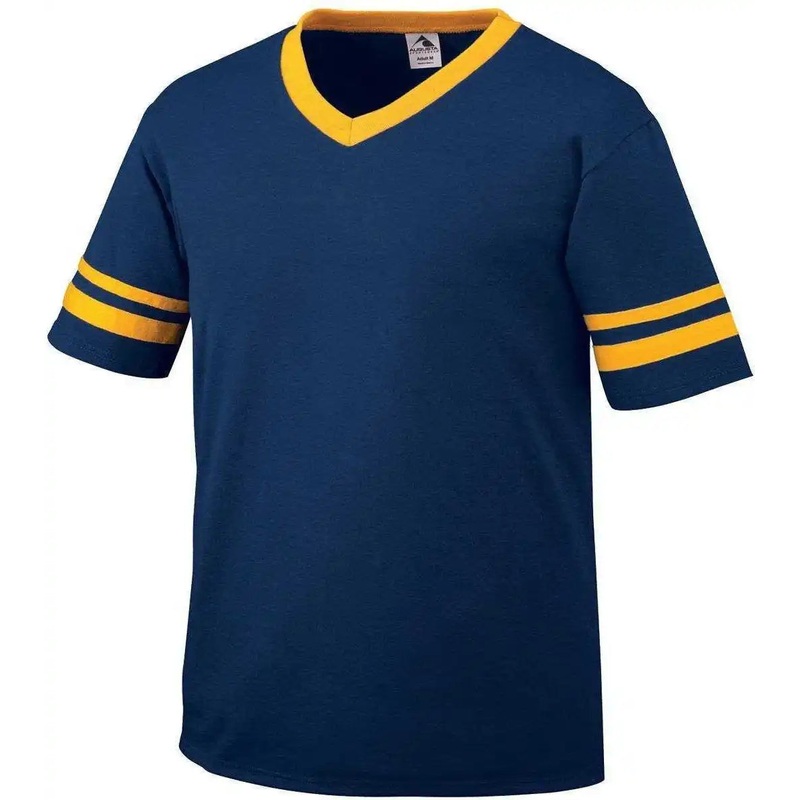 Augusta 360 Sleeve Stripe Jersey – Navy Gold
