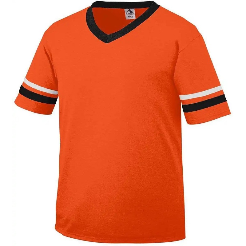 Augusta 360 Sleeve Stripe Jersey – Orange Black White