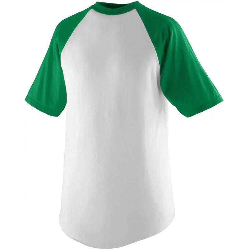 Augusta 423 Short Sleeve Baseball Jersey – White Kelly