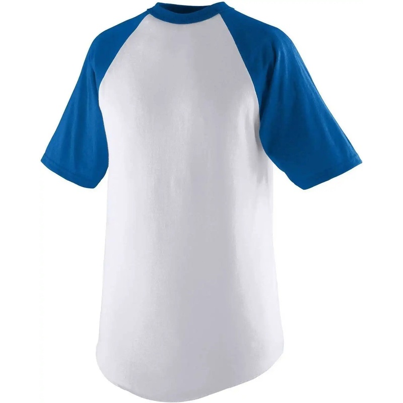 Augusta 423 Short Sleeve Baseball Jersey – White Royal