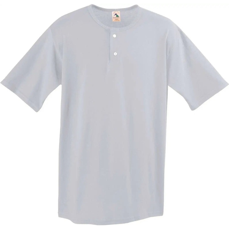 Augusta 580 Two-Button Baseball Jersey – Ash