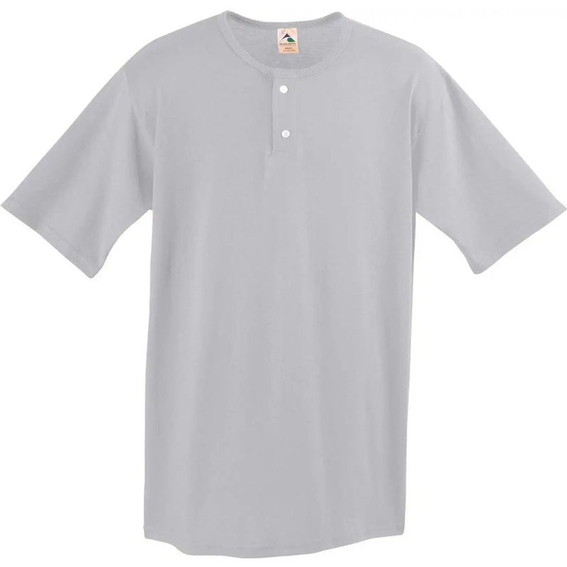Augusta 580 Two-Button Baseball Jersey – Athletic Heather