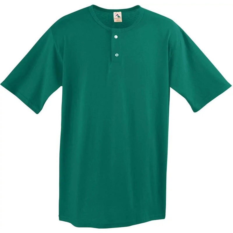 Augusta 580 Two-Button Baseball Jersey – Dark Green