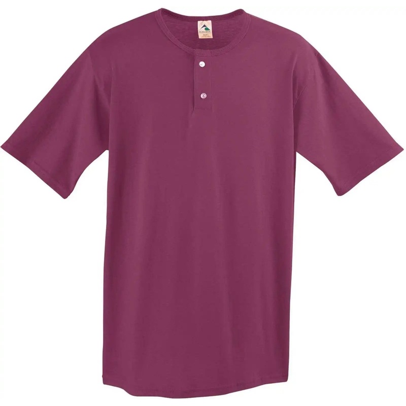 Augusta 580 Two-Button Baseball Jersey – Maroon