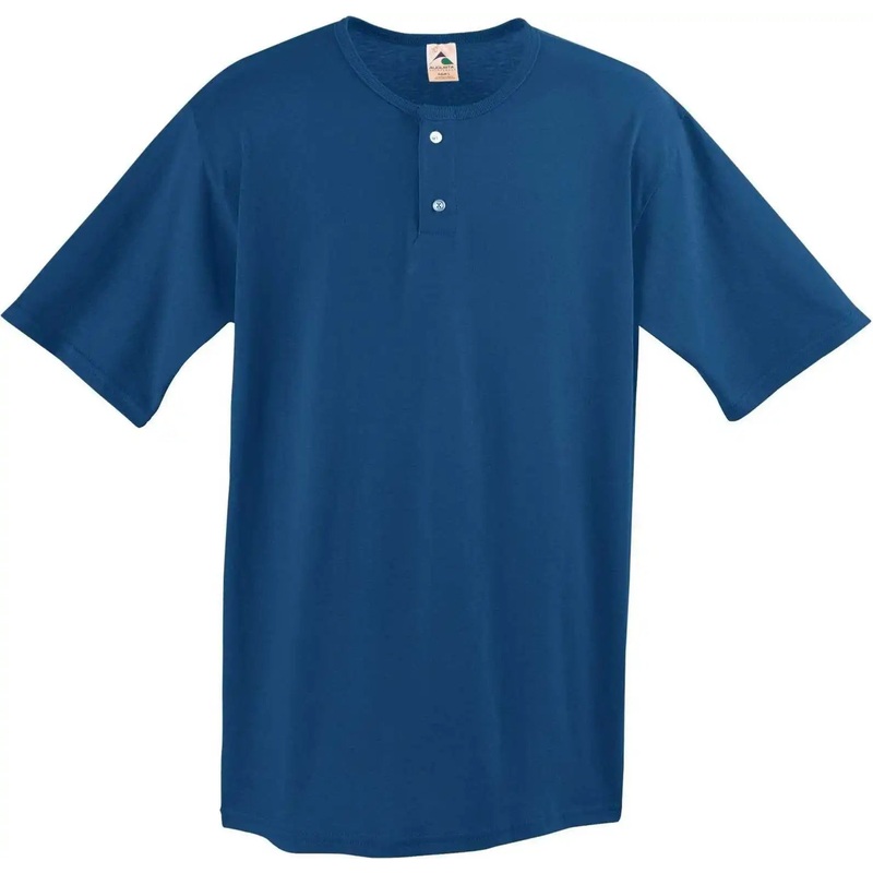 Augusta 580 Two-Button Baseball Jersey – Navy