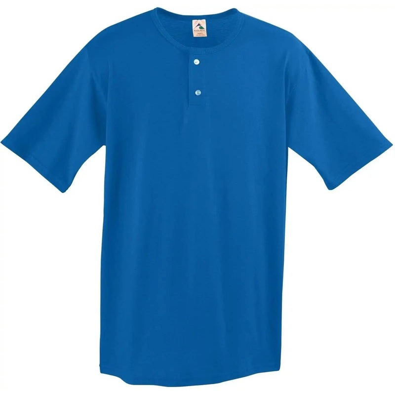 Augusta 580 Two-Button Baseball Jersey – Royal