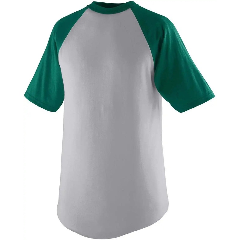 Augusta 423 Short Sleeve Baseball Jersey – Athletic Heather Dark Green