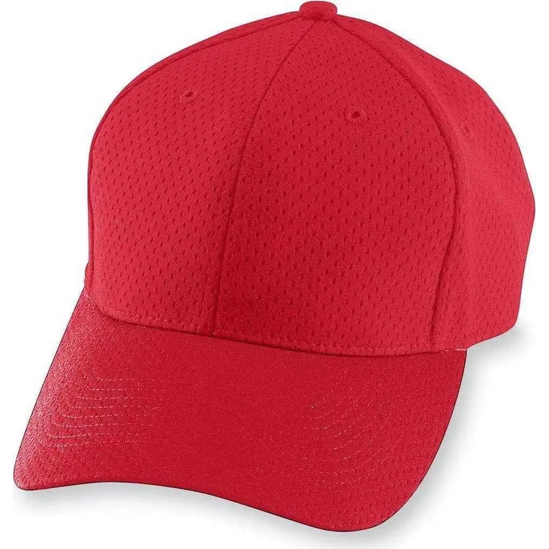 Augusta 6236 Athletic Mesh Cap – Youth – Red