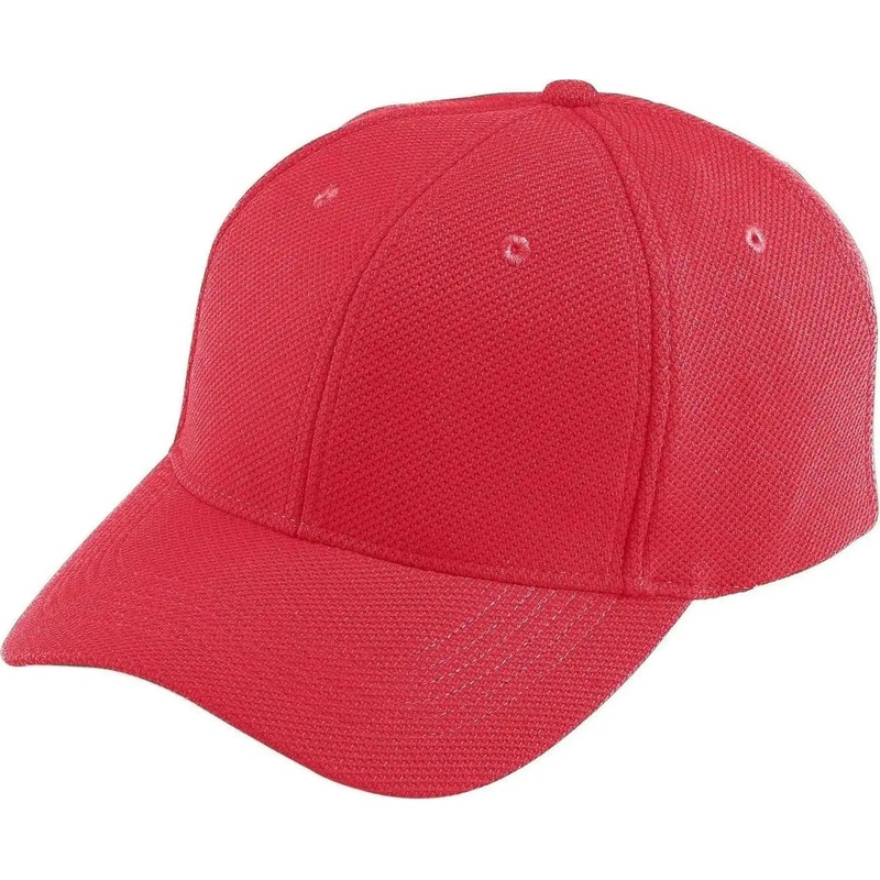 Augusta 6266 Adjustable Wicking Mesh Cap – Youth – Red