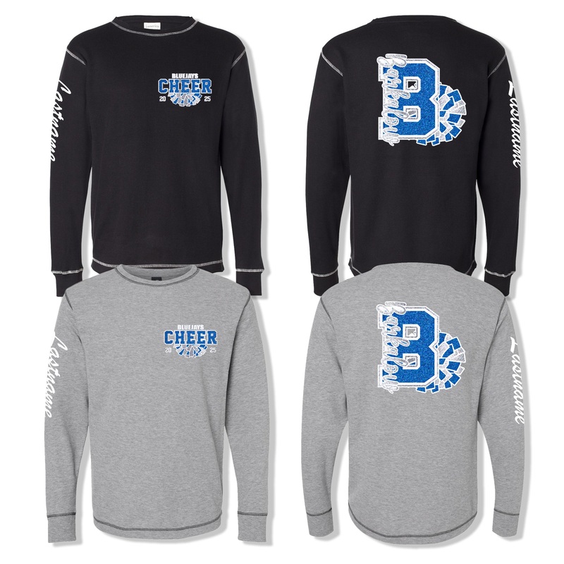 Barkalow Bluejays Cheer  Waffle Thermals