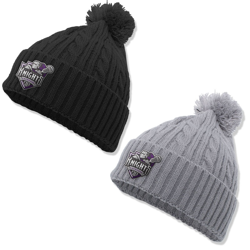 Old Bridge Lacrosse  Cable Knit Pom-Pom Beanie