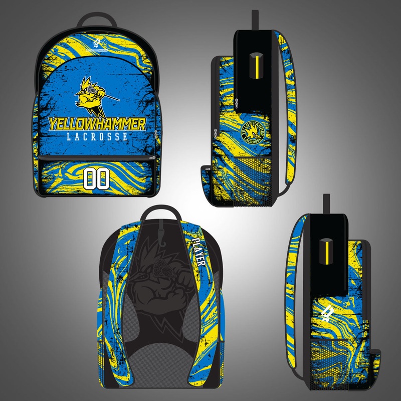 Yellowhammer Lacrosse  Custom Equipment Backpack