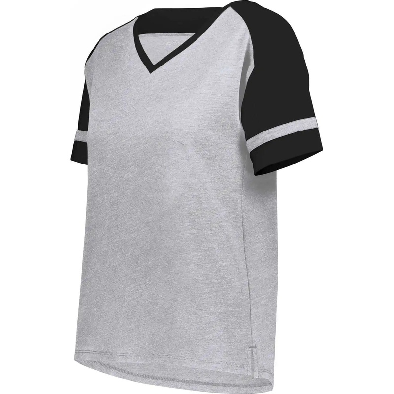 Augusta 2914 Ladies Fanatic 2.0 Tee – Gray Heather Black