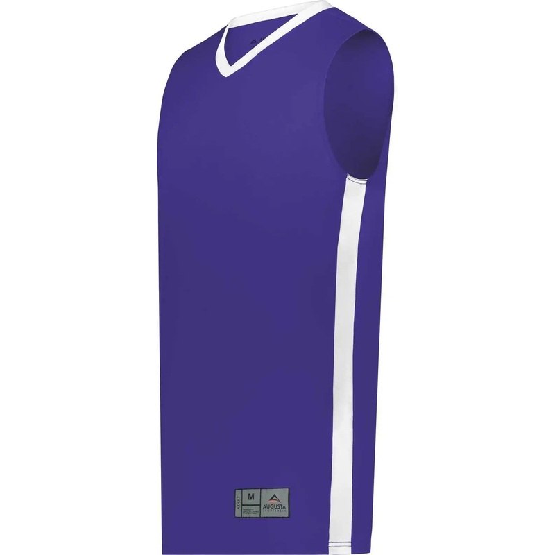 Augusta 6887 Youth Match-Up Basketball Jersey – Purple White