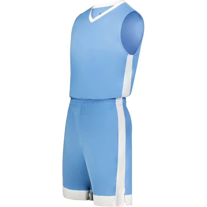 Augusta 6890 Youth Match-Up Basketball Shorts – Columbia Blue White