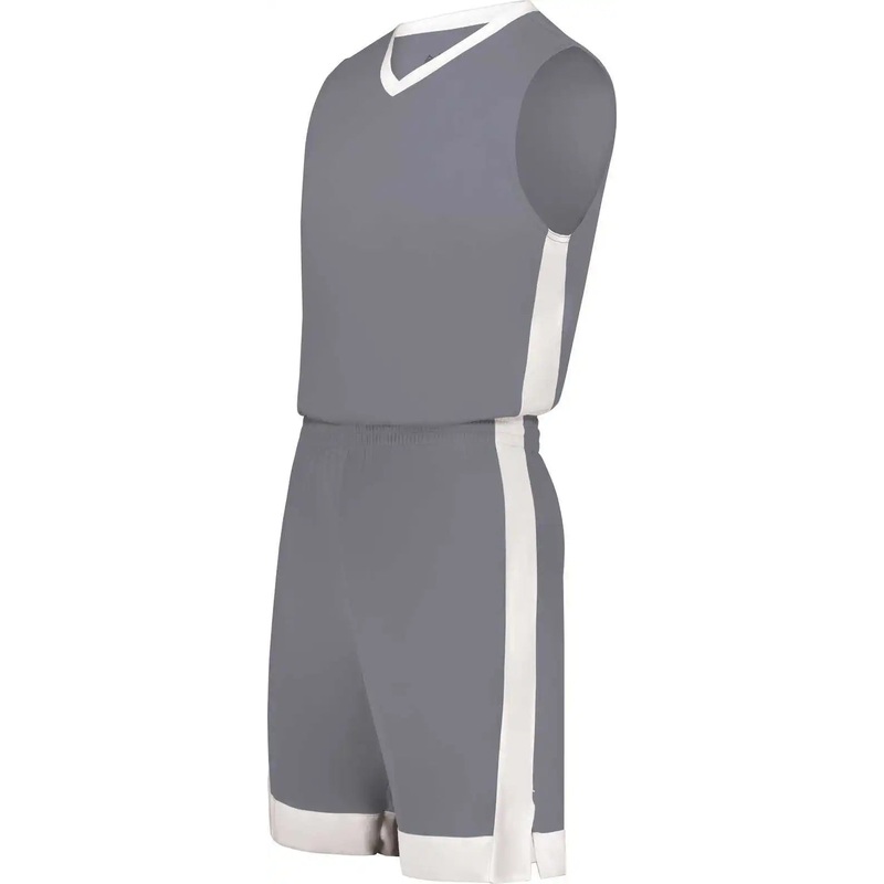 Augusta 6890 Youth Match-Up Basketball Shorts – Graphite White