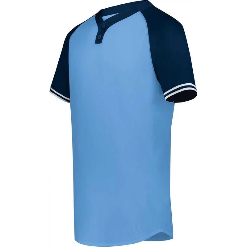 Augusta 6906 Youth Cutter+ Henley Jersey – Columbia Blue Navy