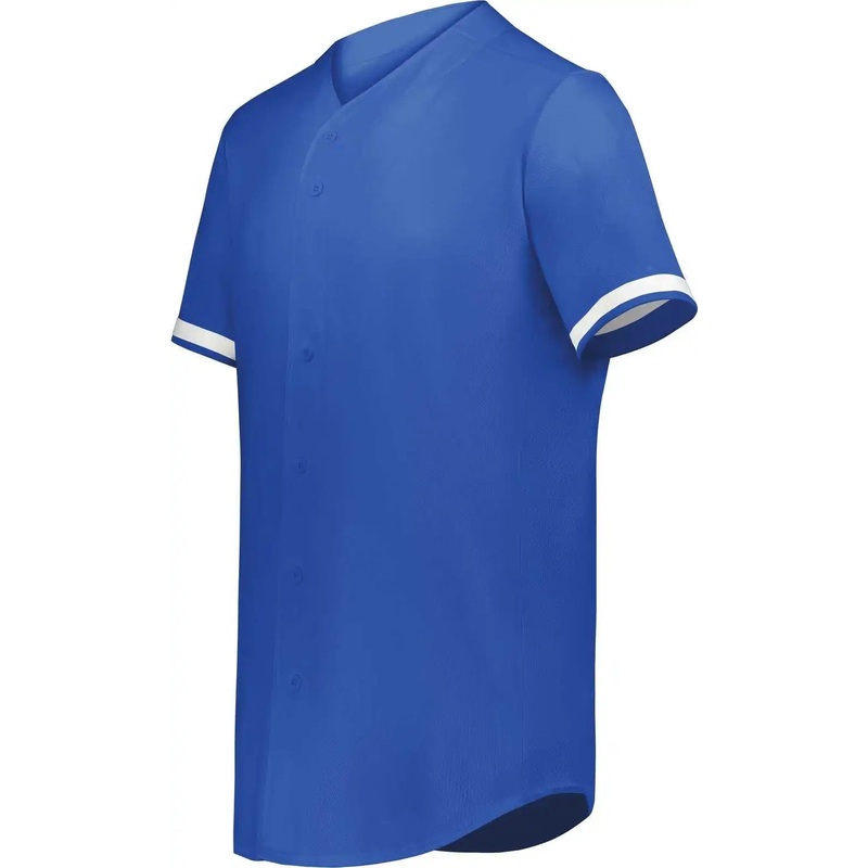 Augusta 6910 Youth Cutter+ Full Button Baseball Jersey – Royal White