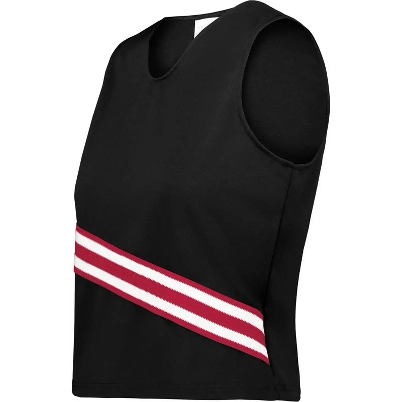 Augusta 6923 Ladies Cheer Squad Shell – Black Scarlet White