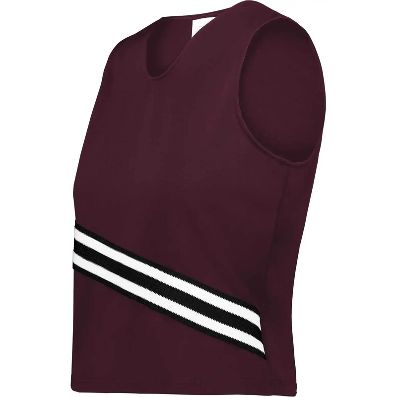 Augusta 6923 Ladies Cheer Squad Shell – Maroon Black White