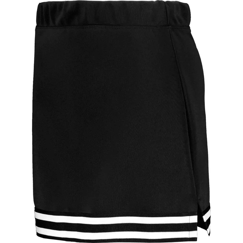 Augusta 6925 Ladies Cheer Squad Skirt – Black Black White