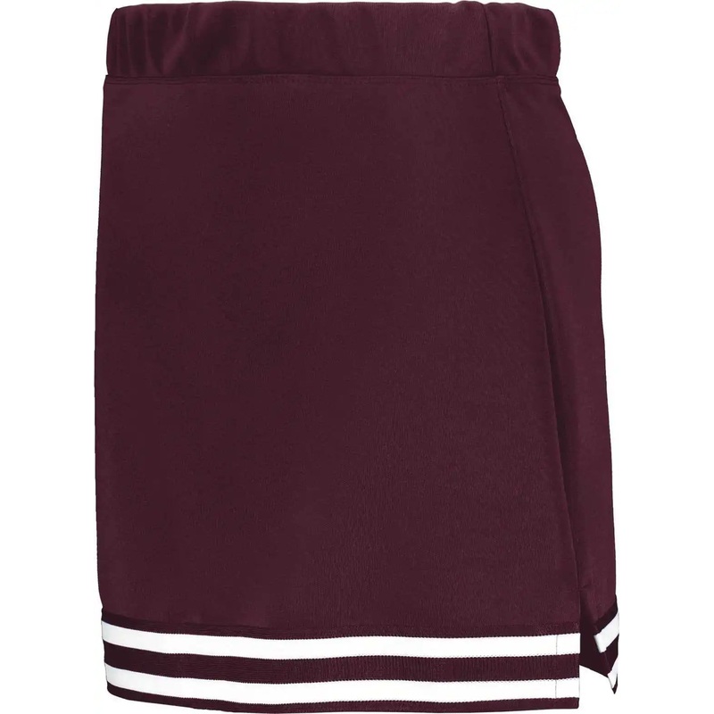 Augusta 6925 Ladies Cheer Squad Skirt – Maroon Black White