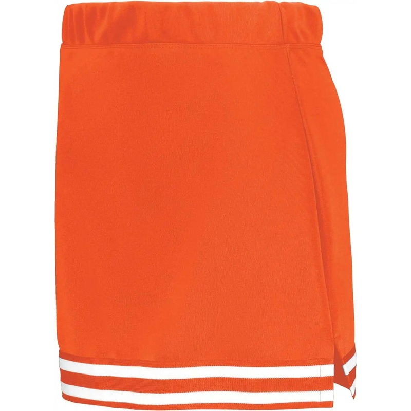 Augusta 6925 Ladies Cheer Squad Skirt – Orange Orange White