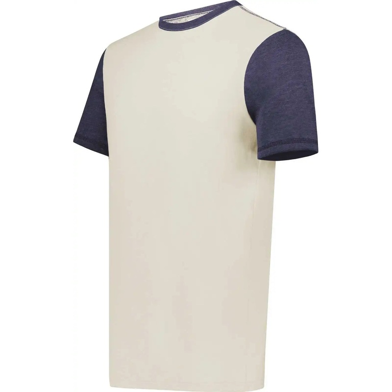 Augusta 6877 Youth Gameday Vintage Ringer Tee – Birch Navy Heather