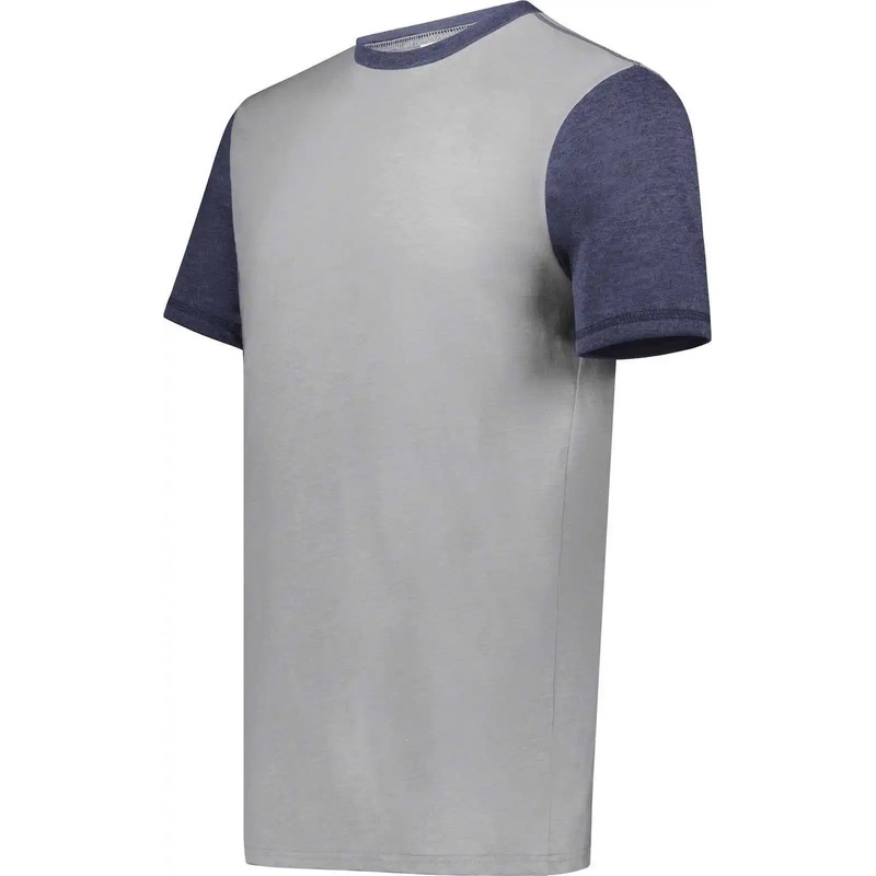 Augusta 6877 Youth Gameday Vintage Ringer Tee – Gray Heather Navy Heather