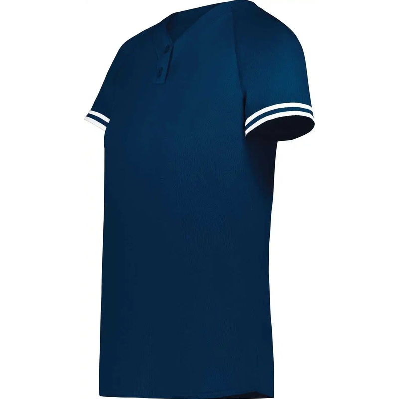 Augusta 6917 Ladies Cutter+ Henley Jersey – Navy White