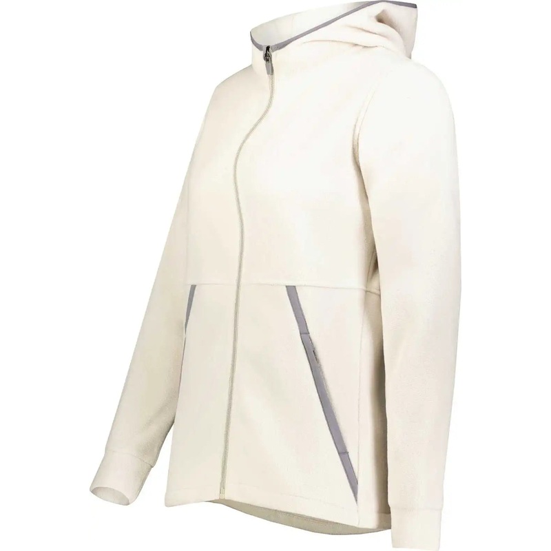 Augusta 6860 Ladies Chill Fleece 2.0 Full Zip Hoodie – Oyster