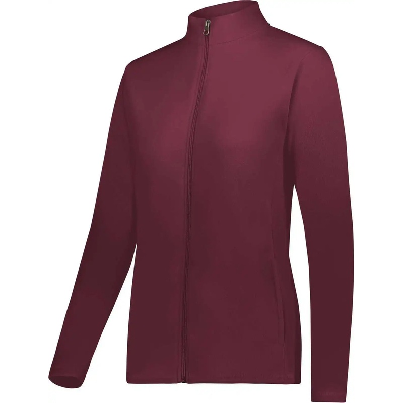 Augusta 6862 Ladies Micro-Lite Fleece Full-Zip Jacket – Maroon (Hlw)