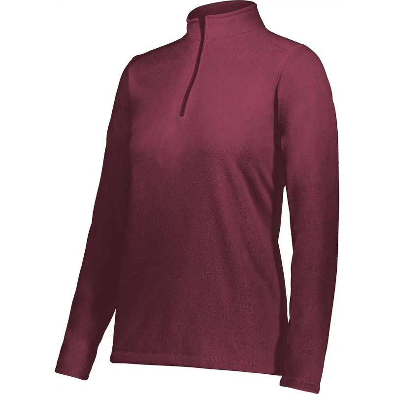 Augusta 6864 Ladies Micro-Lite Fleece 1/4 Zip Pullover – Maroon (Hlw)