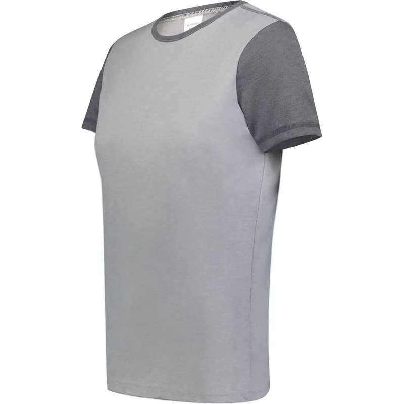 Augusta 6878 Ladies Gameday Vintage Ringer Tee – Gray Heather Carbon Heather