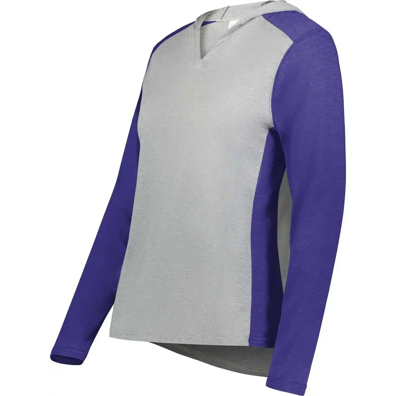 Augusta 6902 Ladies Gameday Vintage Hoodie – Gray Heather Purple Heather