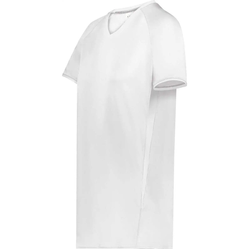 Augusta 6916 Girls Cutter+ V-Neck Jersey – White